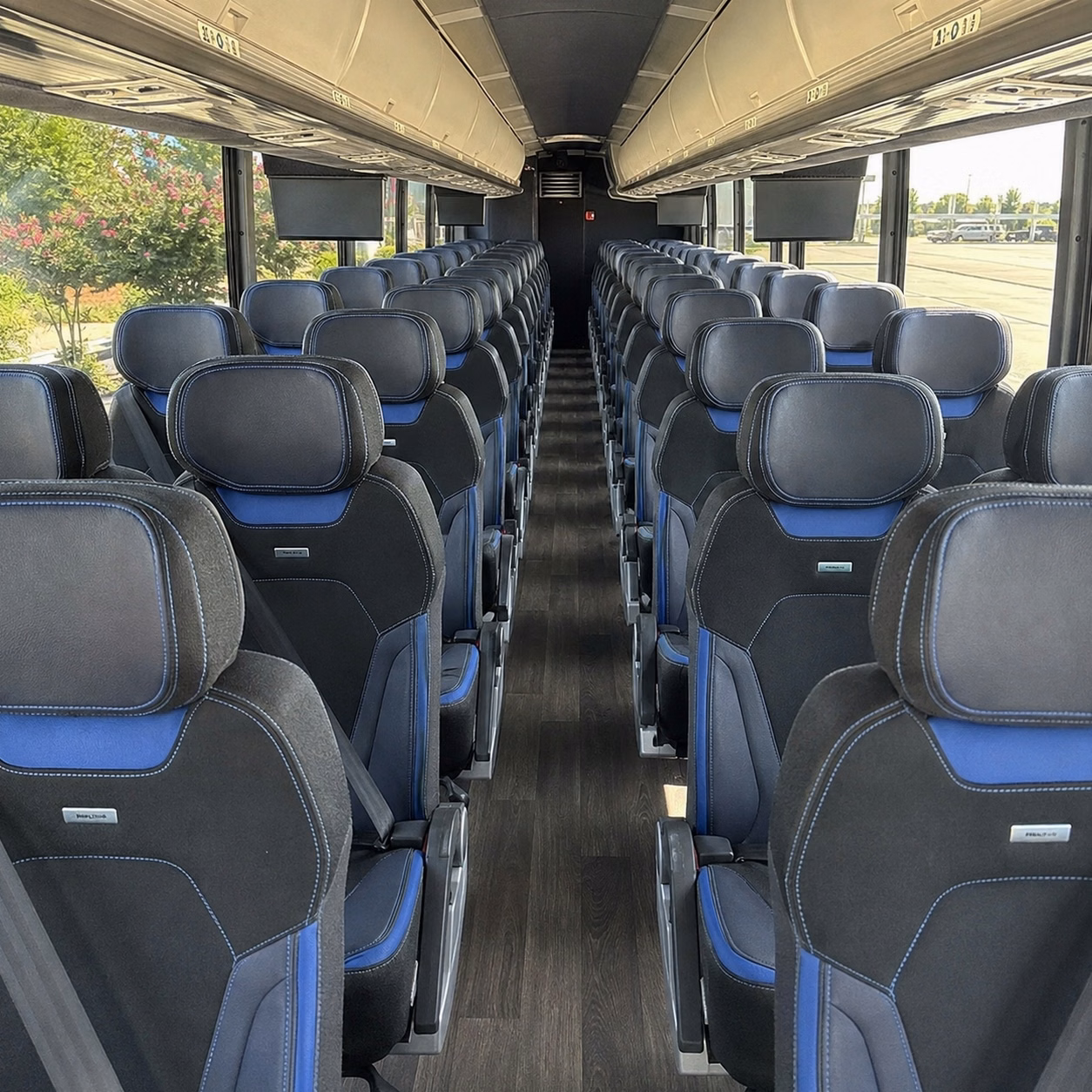 austin charter bus interior